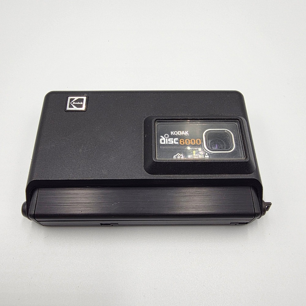 Kodak Disc 6000 Vintage Film Camera Black Clamshell Made in‎ USA Retro 1980s